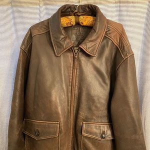 Roundtree & Yorke vintage leather bomber jacket